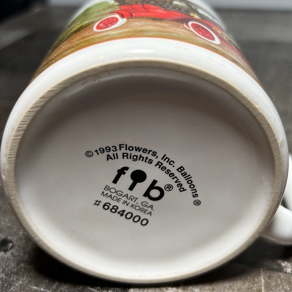 Vintage 1993 Flowers Inc. Antique Cars Mug Made in Korea - Picture 5 of 5